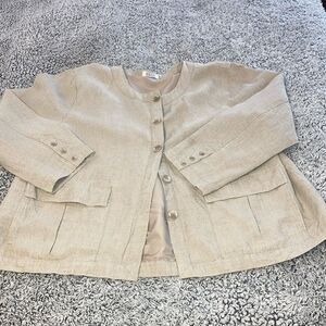 MASAI XL Unisex Button Down 100% Linen Fully Lined Jacket